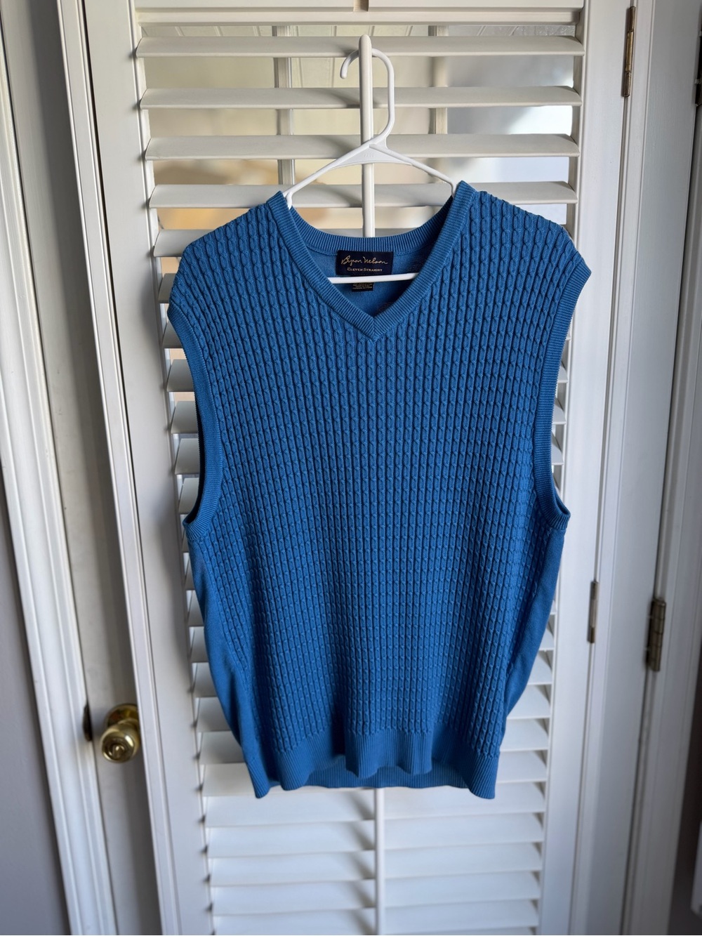 Blue Men's V-Neck Sweater Vest
